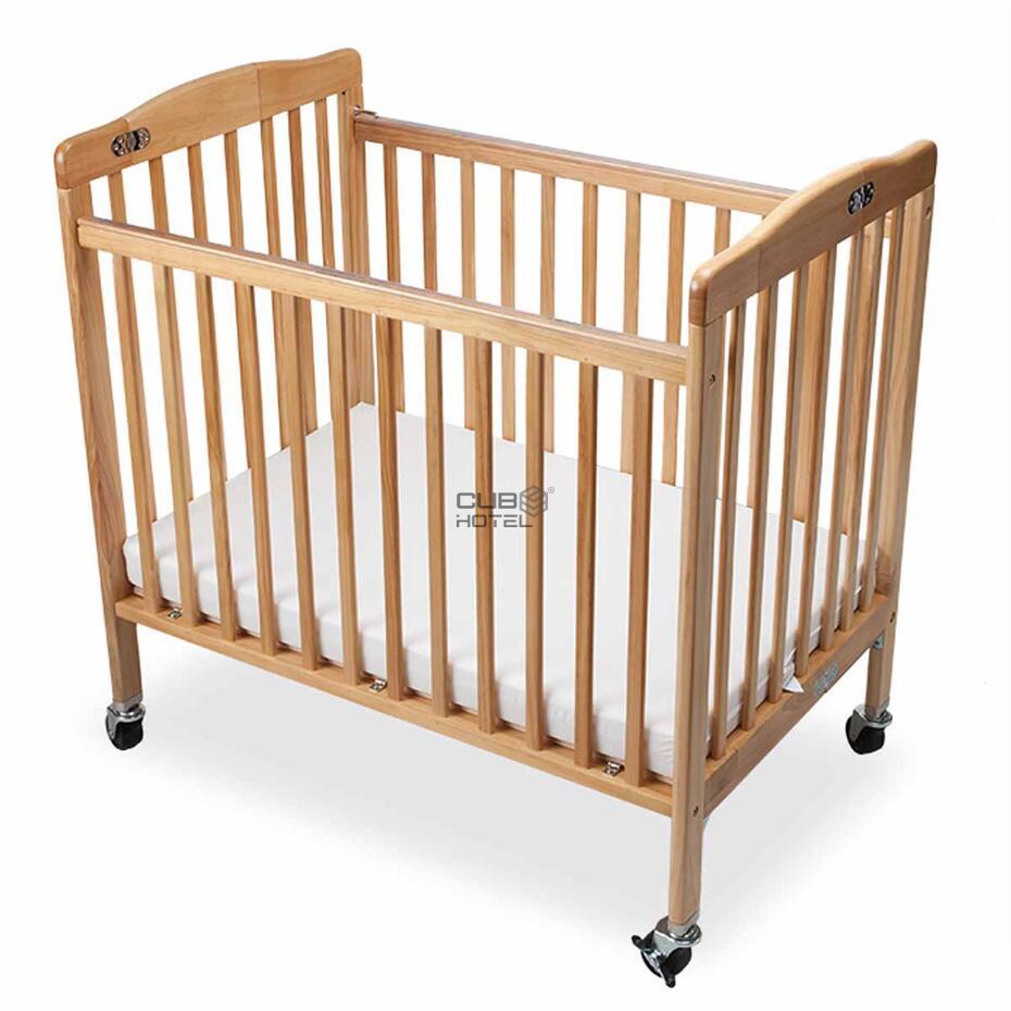 Hotel Crib Bed for baby in safe and foldable Beech wood
